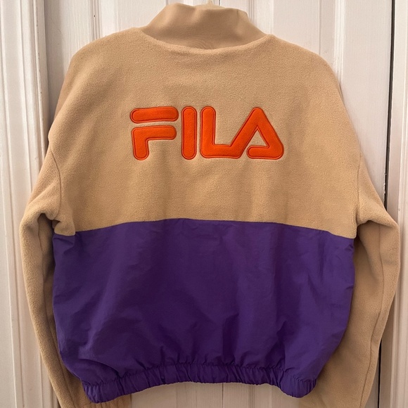 FILA UO Exclusive Agata Faux Sherpa Anorak Jacket - Picture 4 of 7
